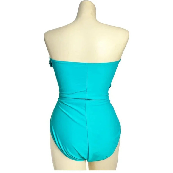 Into The Blue By AMEREX One Piece Strapless Swimsuit, Color Sea Dive - Picture 2 of 9